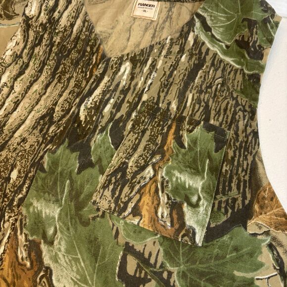 VTG Ranger 90s Hunting Vest Size Realtree Camouflage Bird Game Pocket USA Made - Picture 4 of 14